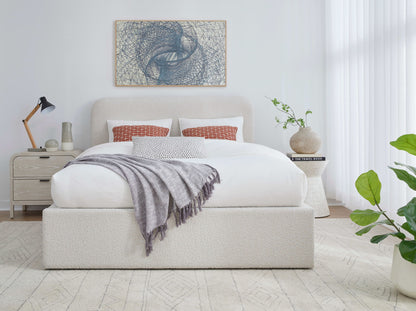 Virgil Off-White - Upholstered Platform Bed (2026)