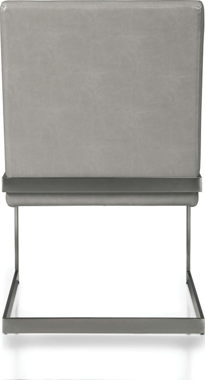 Coral - Synthetic Leather Upholstered Dining Chair (Set of 2) - Carrara / Stainless Steel