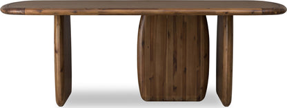 Xolani - Rectangular Acacia Wood Pedestal Table - Impala
