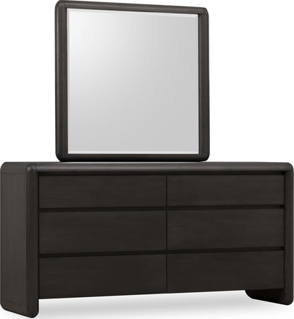 Xolani - Six Drawer Acacia Wood Dresser - Jaguar