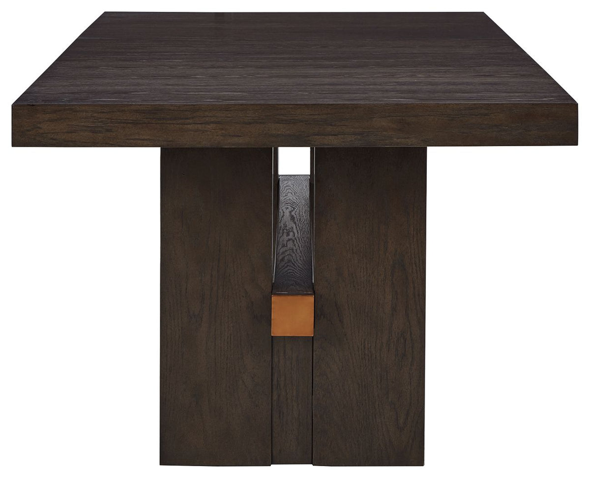 Burkhaus - Rectangular Dining Room Extension Table - Dark Brown