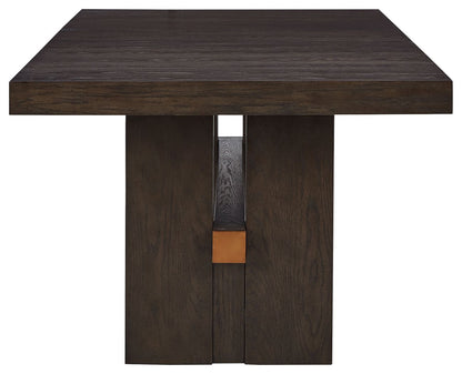 Burkhaus - Rectangular Dining Room Extension Table - Dark Brown