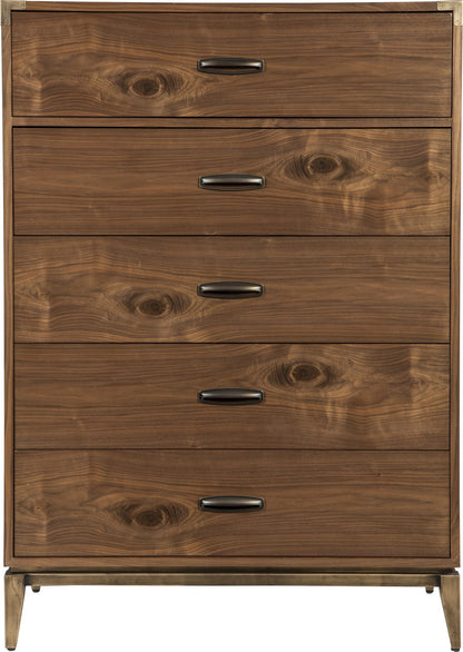 Adler - Five Drawer Chest - Natural Walnut (2024)