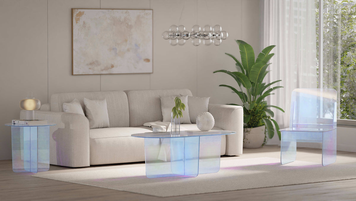 Fomo - Iridescent Acrylic Accent Chair - Honeyberry