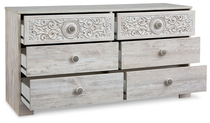 Paxberry - Six Drawer Dresser - Weatherworn - Whitewash