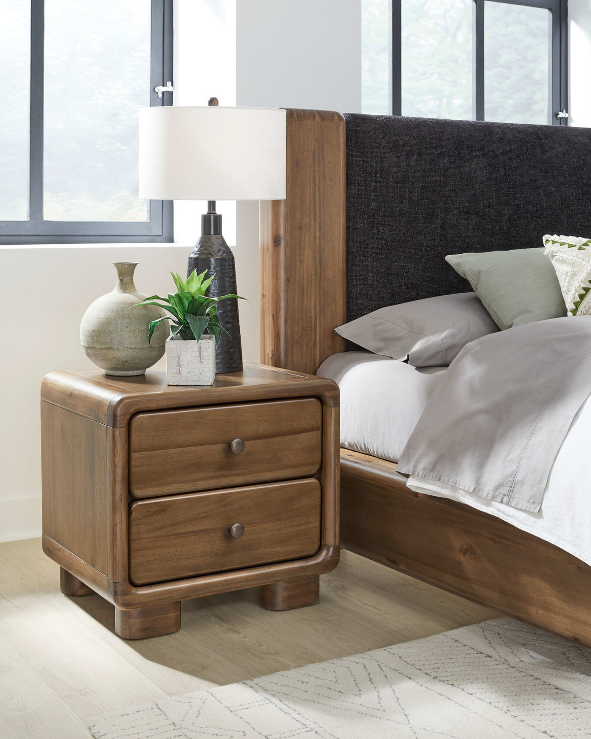 Boka - Acacia Wood Nightstand