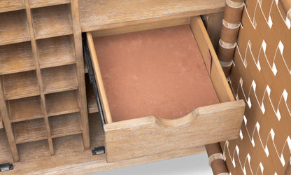 Dorsey - Weaven Bar Cabinet - Granola