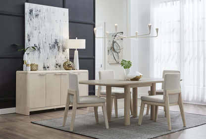 Liv - Four Door Ash Wood Sideboard - White Sand