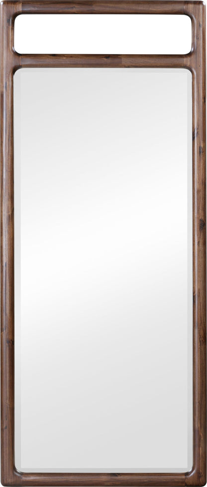 Sol - Beveled Glass Floor Mirror - Brown Spice