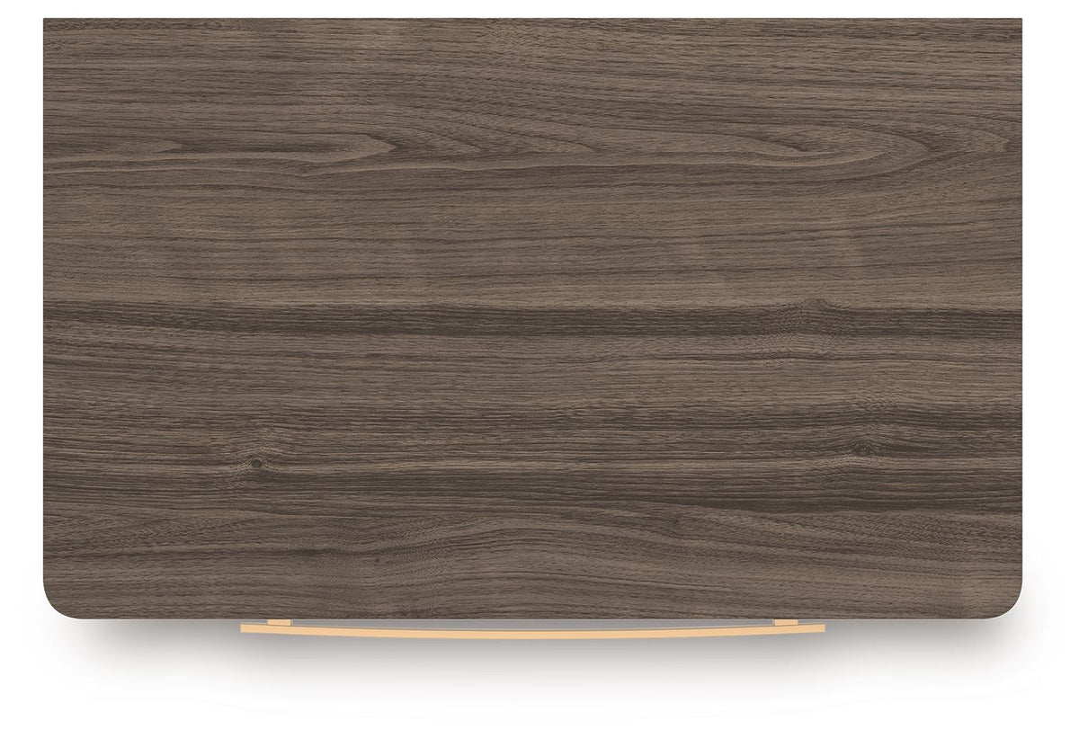 Kendanport - Two Drawer Night Stand - Brown / White