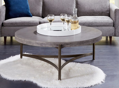 Lyon - Round Concrete And Metal Table