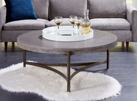 Lyon - Round Concrete And Metal Table