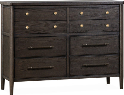 Rockport - Eight Drawer Oak Wood Dresser - Yin