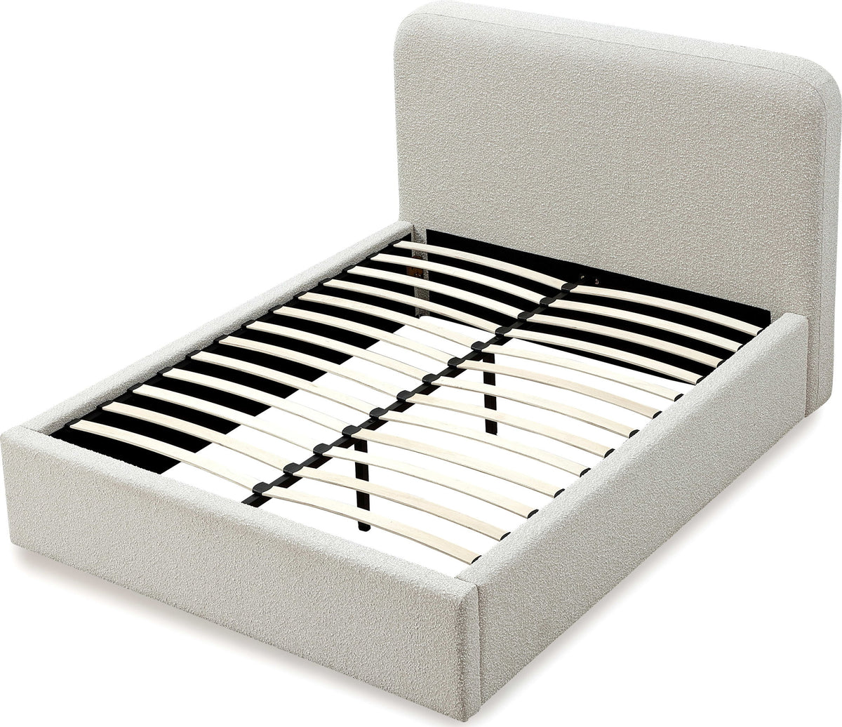 Virgil Off-White - Upholstered Platform Bed