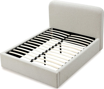 Virgil Off-White - Upholstered Platform Bed