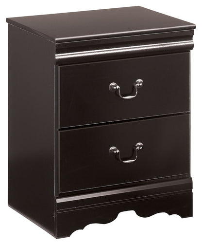 Huey Vineyard - Two Drawer Night Stand - Black