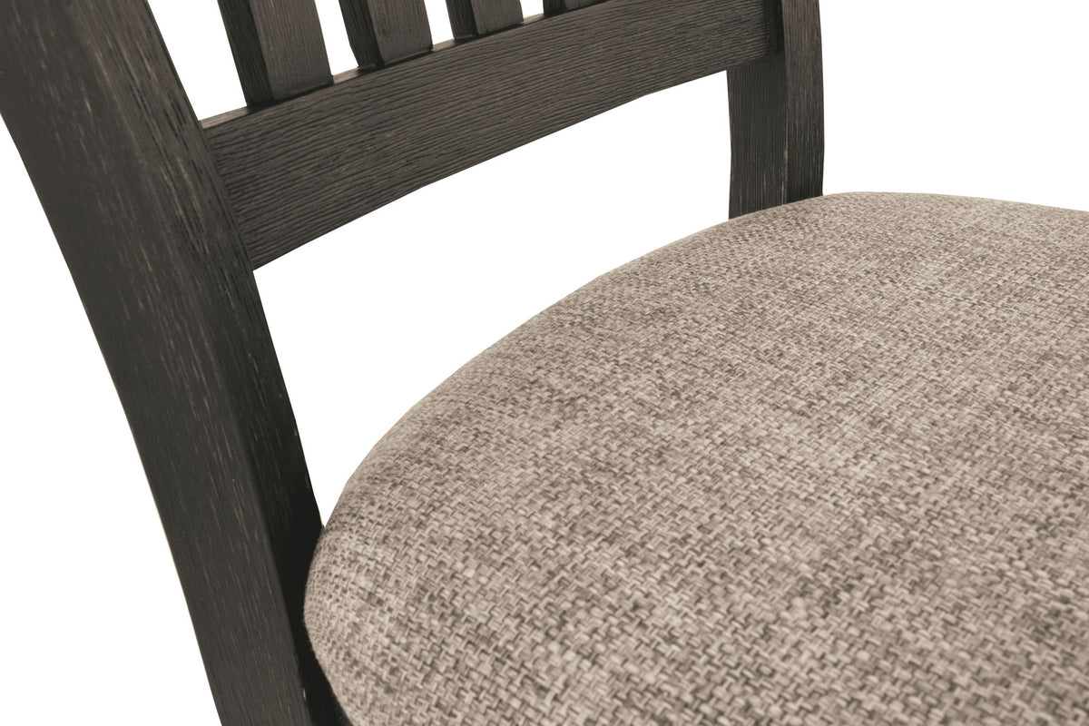 Tyler Creek - Dining UPH Side Chair (Set of 2) - Slatback - Black / Grayish Brown