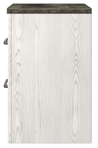 Gerridan - Two Drawer Night Stand - White / Gray