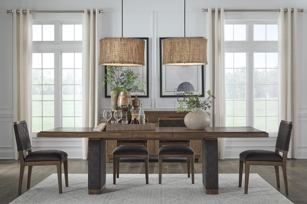 Arden - Weaven Side Chair (Set of 2) - Dark Chocolate / Tavern Brown