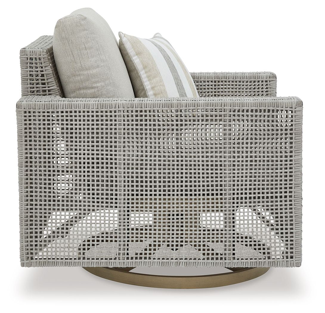 Seton Creek - Swivel Lounge With Cushion - Gray
