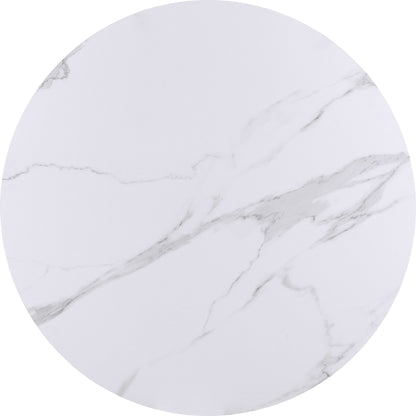 Winston - Stone Top Metal Base Round Dining Table