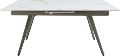 Lucia - Extendable Stone Top Metal Leg Dining Table