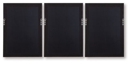 Honslow - Wall Art Set (Set of 3) - Brown / Black / White