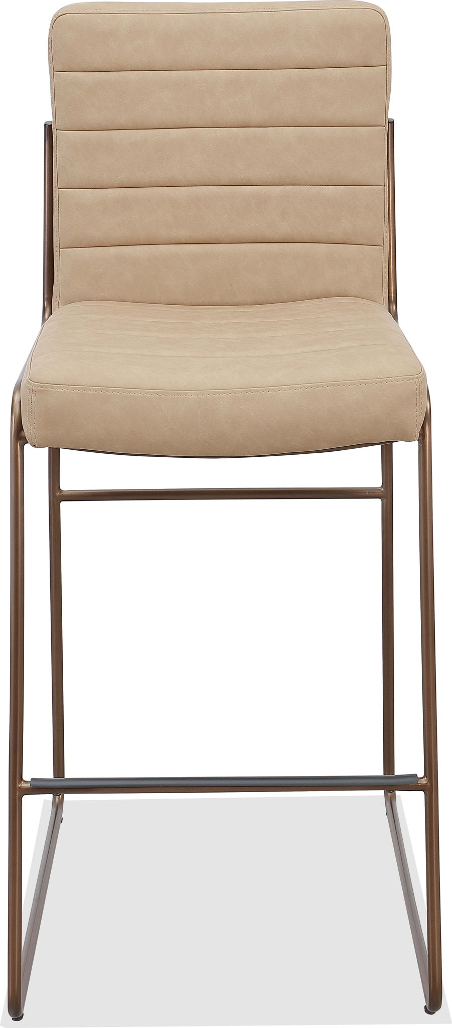 Crossroads 2.0 - Madison Metal Frame Counter Stool - Honey Synthetic Leather