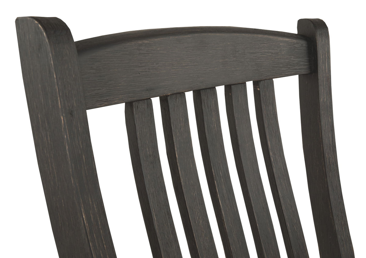 Tyler Creek - Dining UPH Side Chair (Set of 2) - Slatback - Black / Grayish Brown