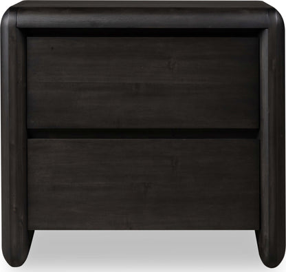 Xolani - Two Drawer Acacia Wood Nightstand - Jaguar