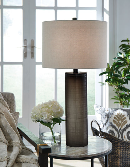Dingerly - Glass Table Lamp - Brown