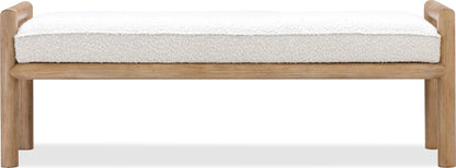 Dorsey - Boucle Upholstered Wooden Bench