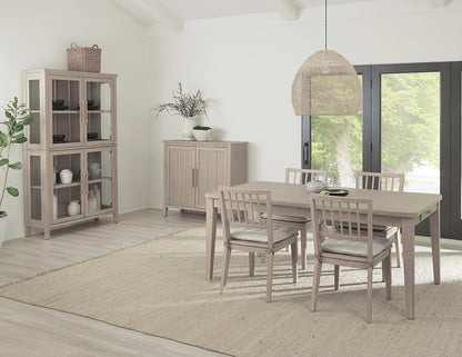 Camden - Wood Dining Chair (Set of 2) With Detachable Cushion - Chai And Oat