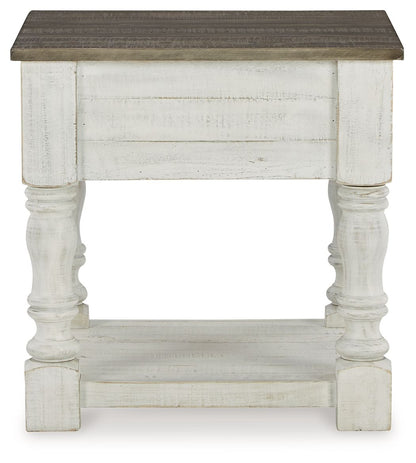 Havalance - Square End Table - White / Gray
