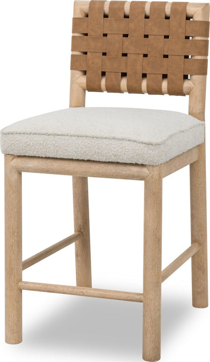Dorsey - Weaven Counter Stool (Set of 2) - Ginger / Ricotta