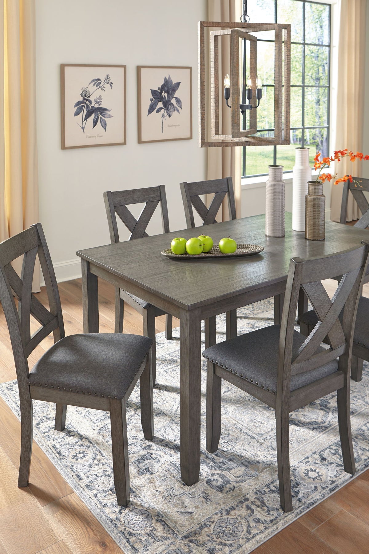 Caitbrook - RECT DRM Table Set (Set of 7) - Gray