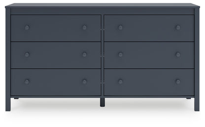 Simmenfort - Six Drawer Dresser - Navy Blue