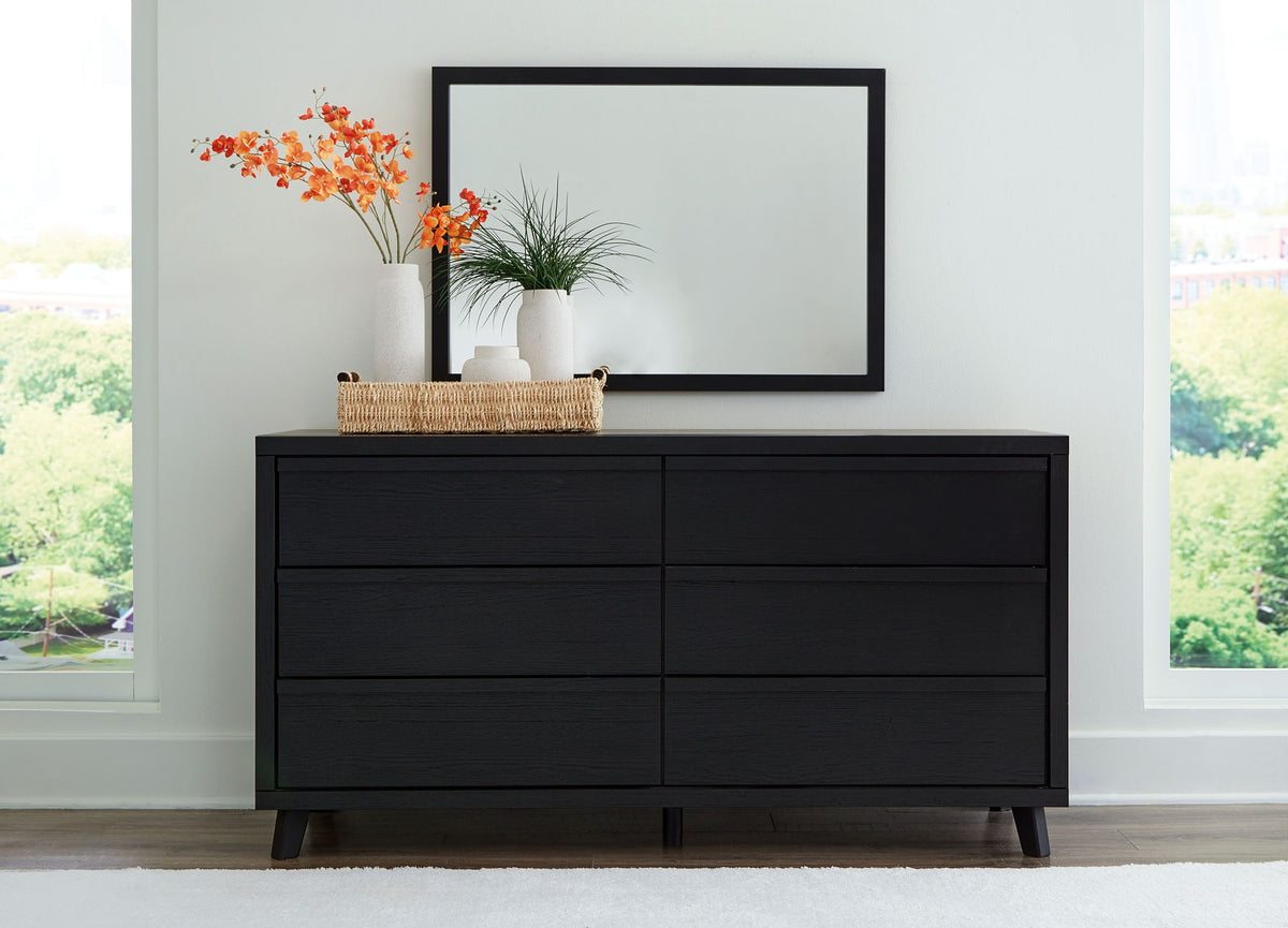 Danziar - Dresser And Mirror - Black