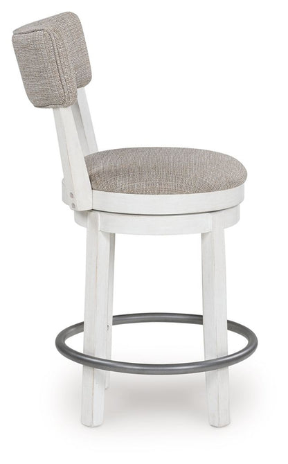 Robbinsdale - Upholstered Swivel Barstool (Set of 2) - Antique White