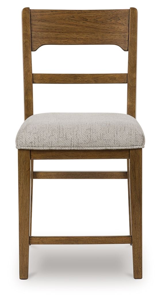 Cabalynn - Upholstered Barstool (Set of 2) - Oatmeal / Light Brown