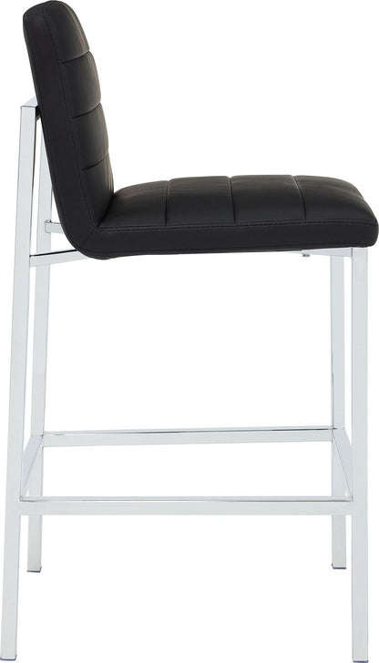 Amalfi - Metal Back Stool (Set of 2) - Soot / Chrome