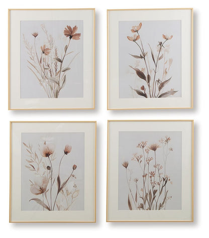 Chettings - Wall Art Set (Set of 4) - Beige / Gray / Blush