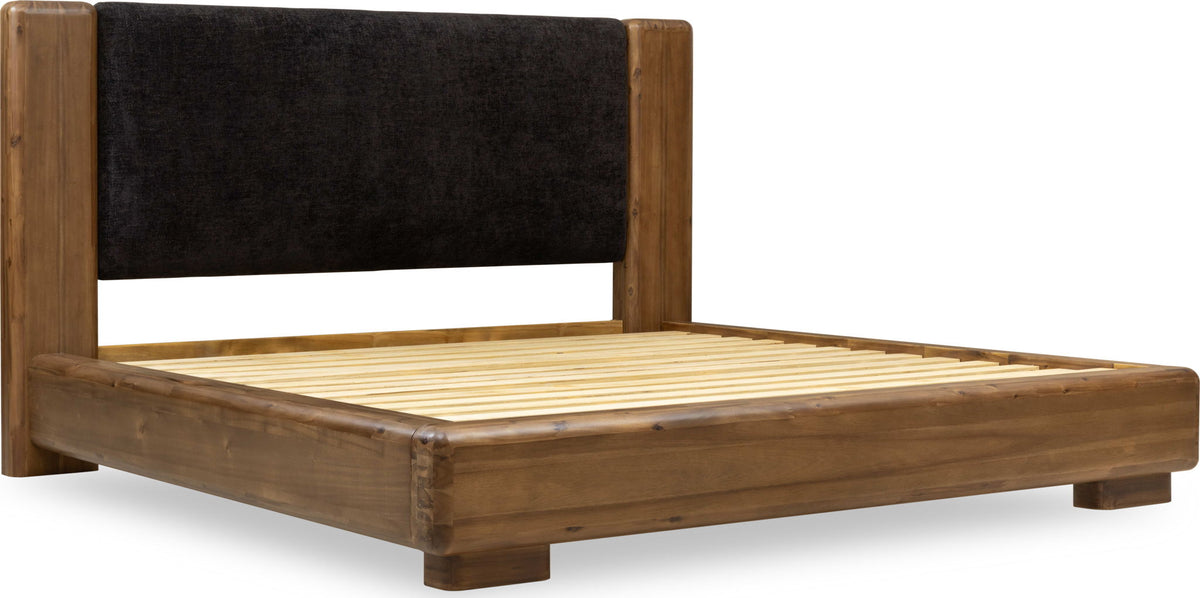 Boka - Chenille Upholstered Platform Bed