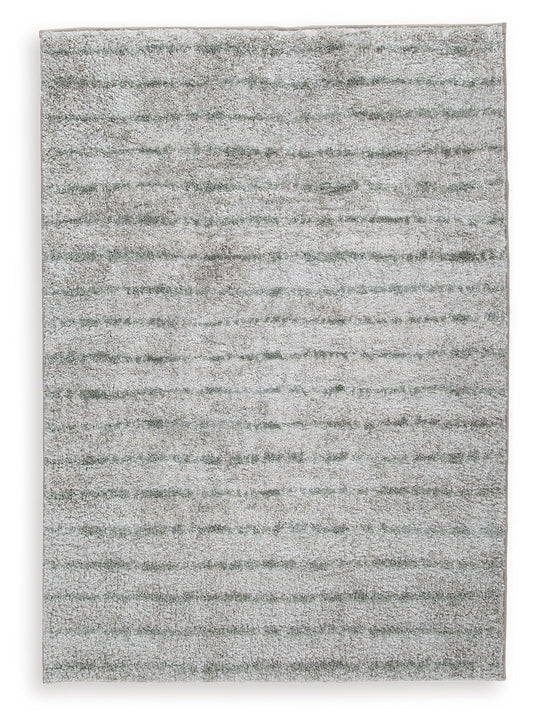 Laddway - 5' x 7' Rug - Cream / Green