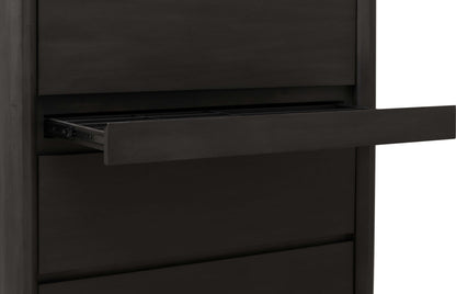 Xolani - Five Drawer Acacia Wood Chest With Jewelry Tray - Jaguar