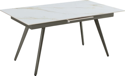 Lucia - Extendable Stone Top Metal Leg Dining Table