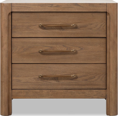 Morris - 3 Drawer Nightstand - Claystone
