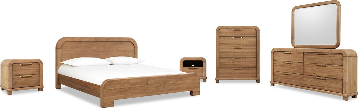 Kione - Six Drawer Acacia Wood Dresser - Lioness