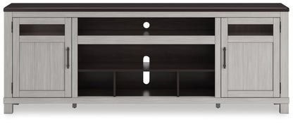 Darborn - XL TV Stand With Fireplace Option - Gray / Brown