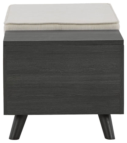 Yarlow - Storage Bench - Dark Gray